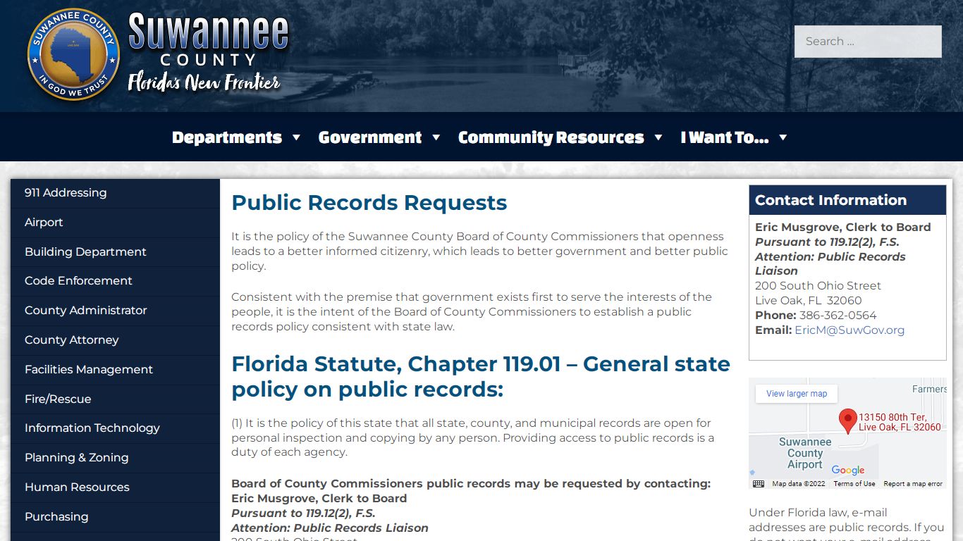 Public Records Requests – Suwannee County Board of County ...