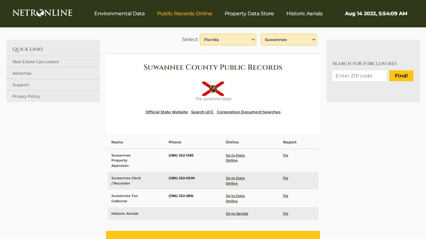 Suwannee County Public Records - NETROnline.com